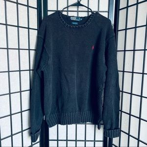 Polo by Ralph Lauren black knit sweater sz XL